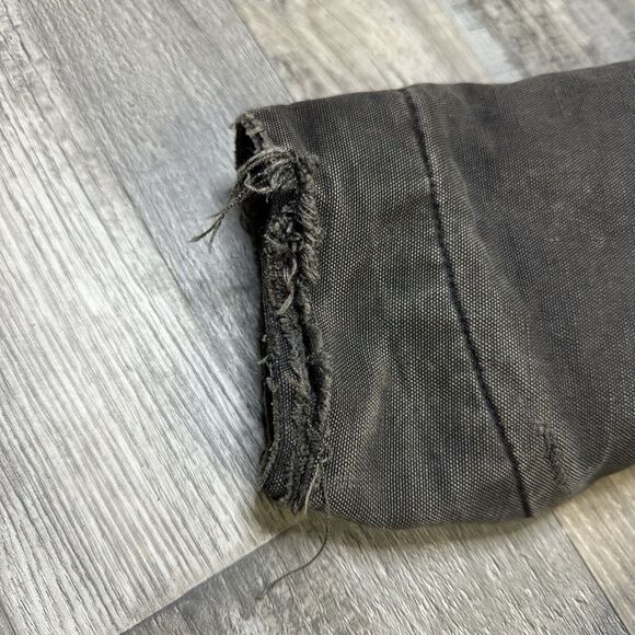 Carhartt Detroit Jacket Blanket Lined Mens 40 Med JB105 Black Faded Distressed - Picture 7 of 9